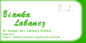 bianka labancz business card